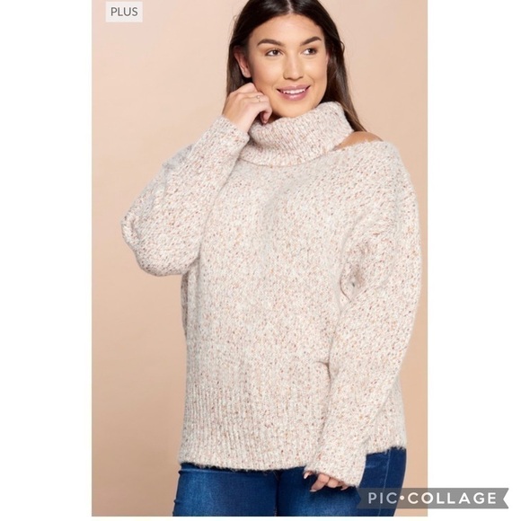 Ms. Diva Plus Multi-Color Tweedy Sweater - Picture 4 of 7